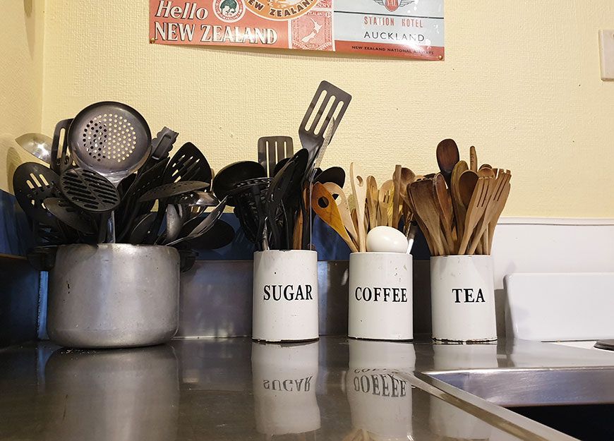 communal kitchen with all the essentials